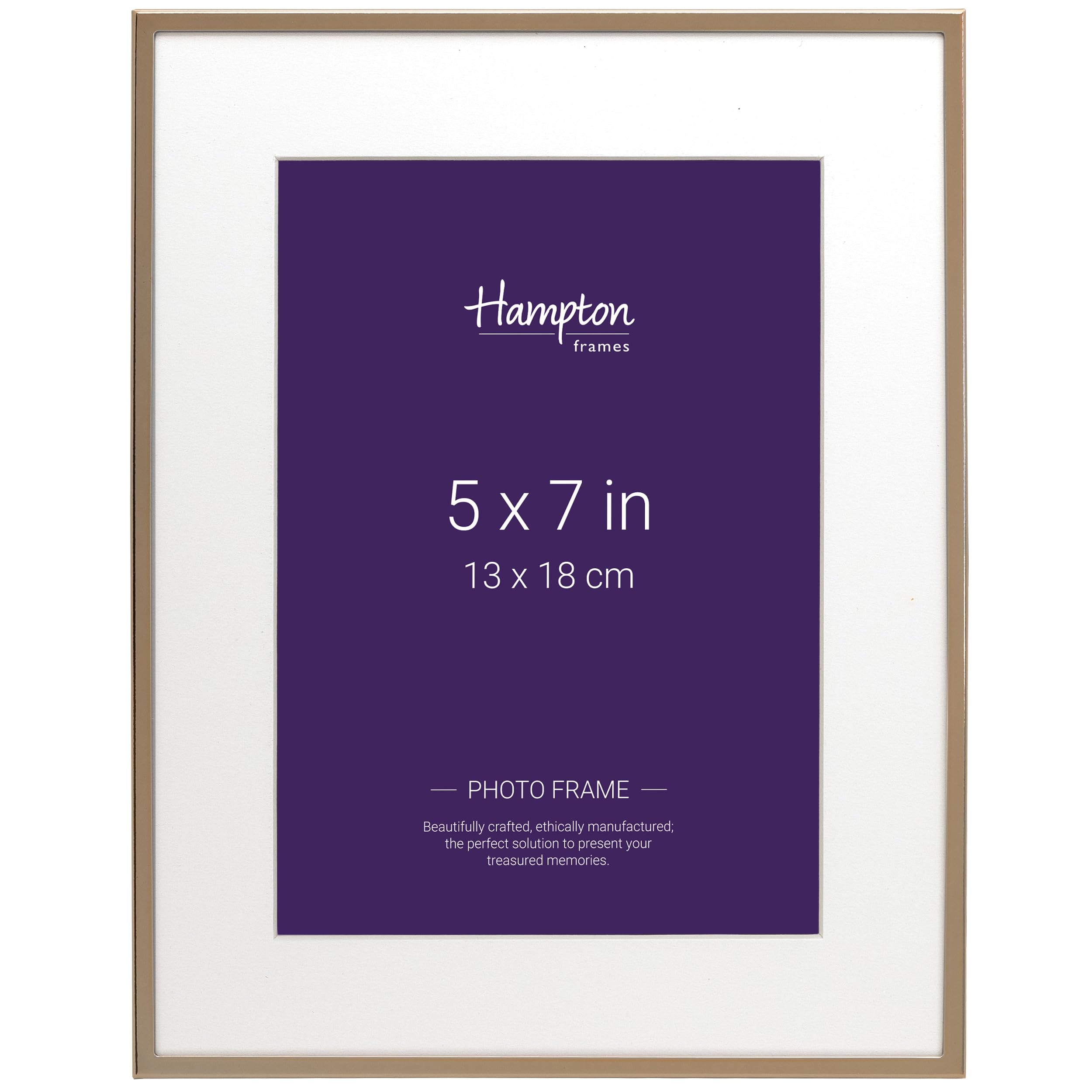 Multi-colour, Rectangle Mayfair Gold Paint Frame 5x7