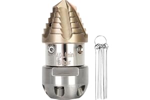 Anrain 3/8 Sewer Jetter Nozzle for 40 L/min Pressure Washer, 360 Degree 3/8 NPT Sewer Jetter Rotating Nozzle, Stainless Steel, for Vehicle Cleaning, Industrial Equipment Cleaning, 2-Year US Warranty