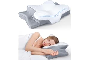 Ultra Pain Relief Cooling Pillow for Neck Support, Adjustable Cervical Pillow Cozy Sleeping, Odorless Ergonomic Contour Memor