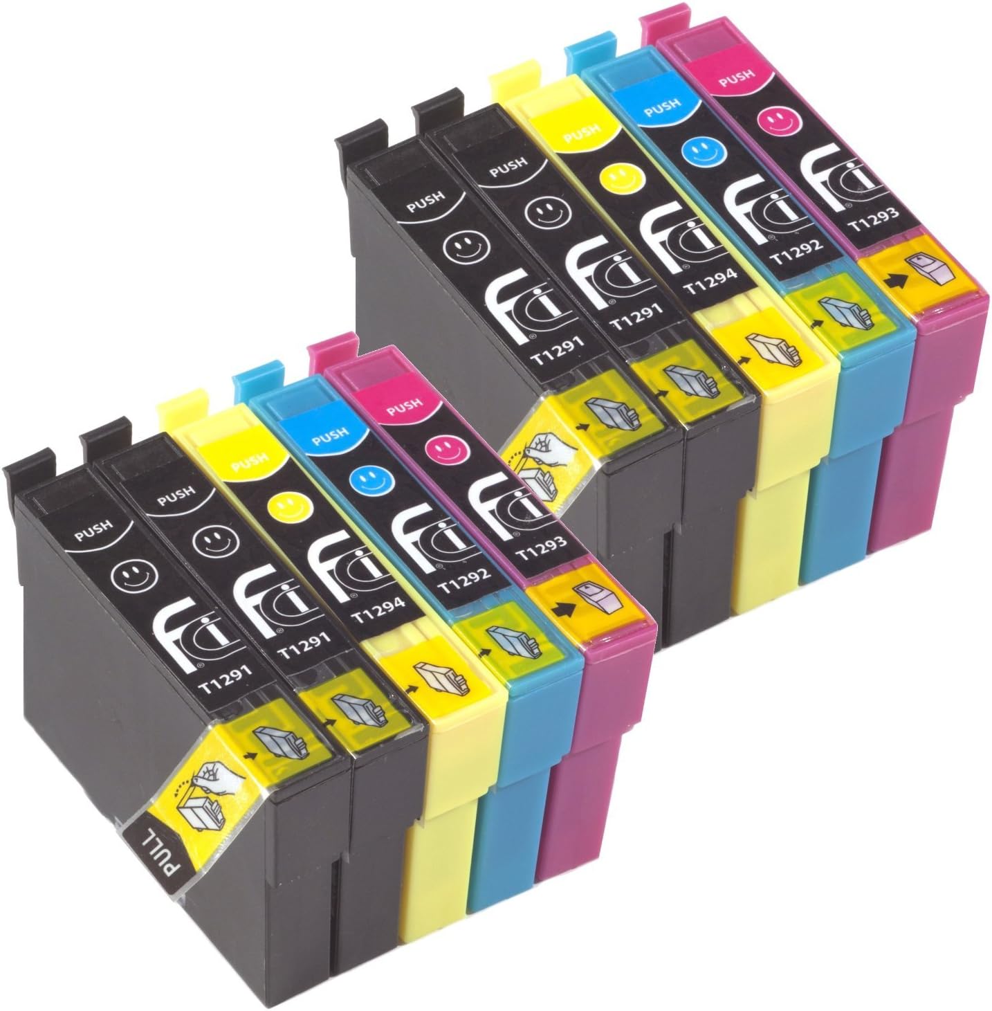 First Call Inks Ink Cartridge Replacing Epson Apple T1295 Multipack (Pack of 10: 4x Black, 2x Cyan, 2x Magenta, 2x Yellow)
