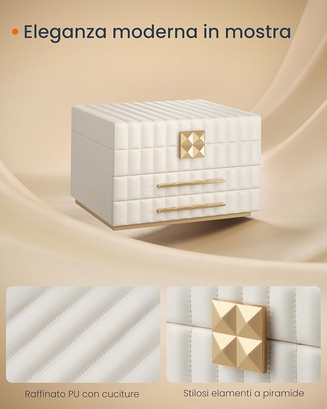 Scatola Portagioie, con Specchio, 21,5 x 24 x 15,8 cm