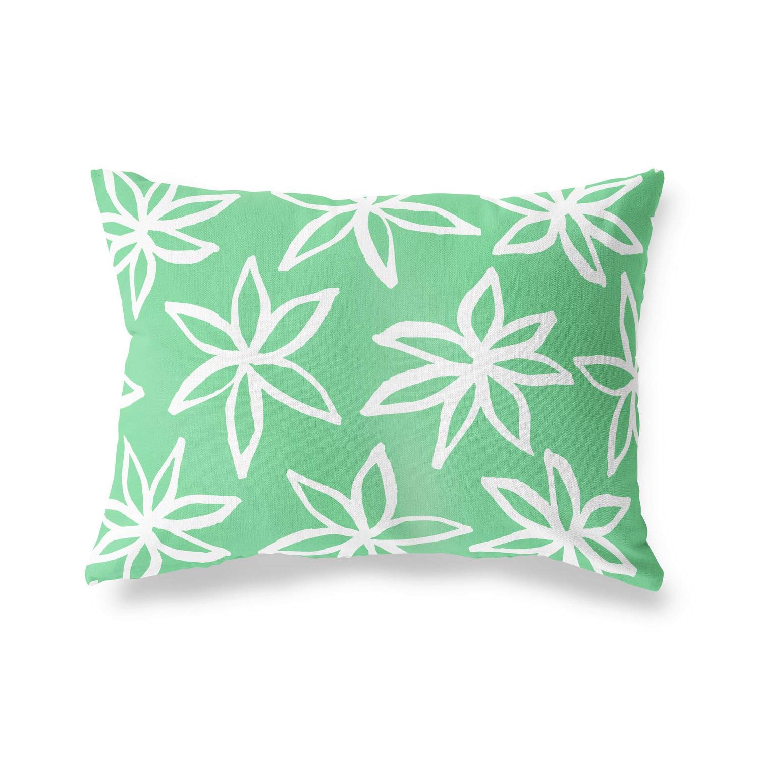 BonaMaison Decorative Cushion Cover, Petrol Green-White Throw Pillow Covers, Home Decorative Pillowcases for Livingroom, Sofa, Bedroom, Size: 45X60 Cm - Designed and Manufactured in Turkey
