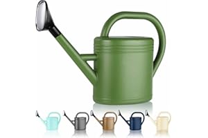 GEGEMAOYI Watering Can for Indoor Plants, Garden Watering Cans for Outdoor Plant House Flower, Modern Plant Watering Can Large Long Spout with Sprinkler Head 1 Gallon (Army Green)