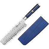 Cangshan KITA Series Nakiri Knife, High Carbon X-7 Damascus Steel, 505491 (7-Inch)