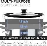Anaeat Silicone Universal Lid for Pots Pans Skillets 10 11 12 Inch view 4