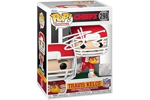 HOFSM.COM HALL OF FAME SPORTS MEMORABILIA Travis Kelce #298 Facsimile Signed Reprint Laser Autographed Funko POP! Football NFL: Kansas City Chiefs Figurine with Protector Case