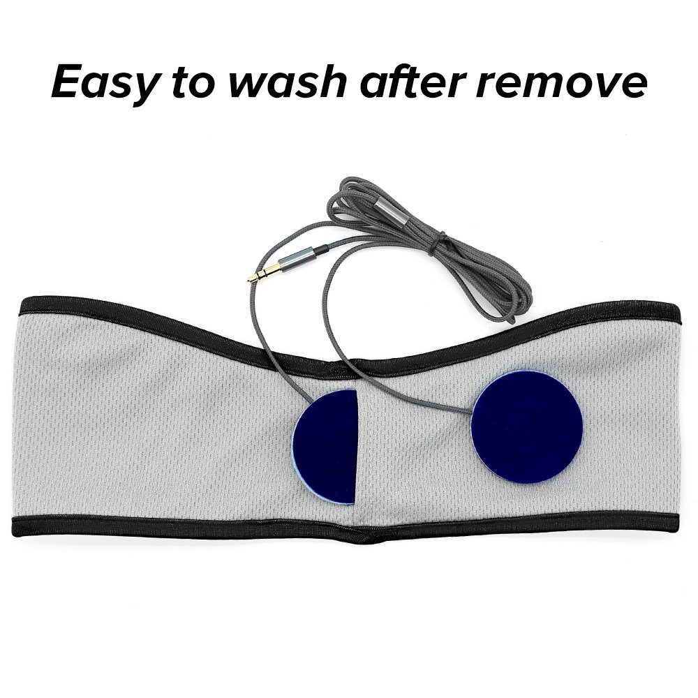 Sleep Mask Headphones, Ultra Thin Speakers, Muffler Noise Reduction Anti-Snoring Sleeping Headphones Multipurpose for Eye Masks and Headbands (black)