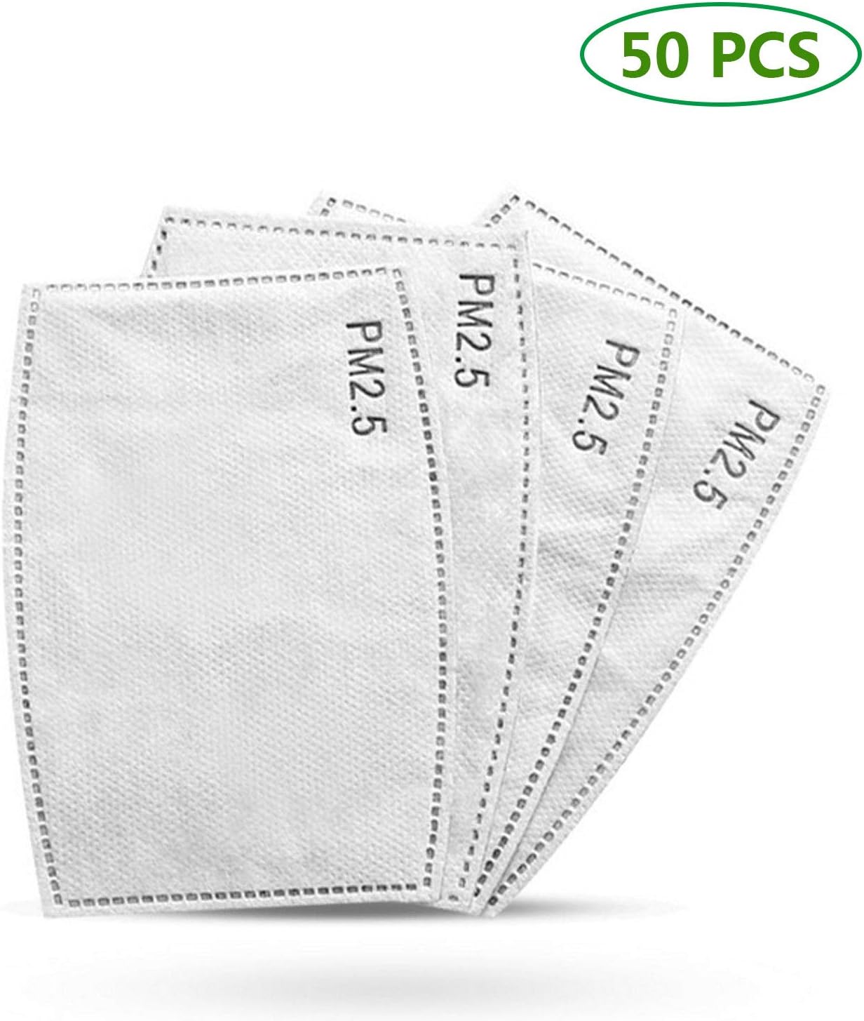 PM2.5 Filter Replacement Activated Carbon Filter for Anti Haze Filter Protective pm-2.5 replacement pads (50Pcs-Small)