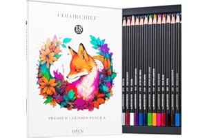 COLORCHIEF 18 Colored Pencils for Adult Coloring Books Soft Core Color Pencil Set and Drawing Coloring Pencils for Adults Art Pencils School Supplies and Art Supplies for All Ages