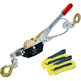 ZeLang Come Along Winch with Sling,2 Tons/4400lbs, 12 ft Steel Cable