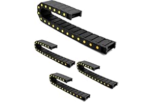 QWORK Plastic Closed Cable Drag Chain Wire Carrier - R55, 1M Long, 25mm x 77mm Inner Size (4 Pack)