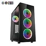FSP ATX Mid Tower PC Computer Gaming Case with 2