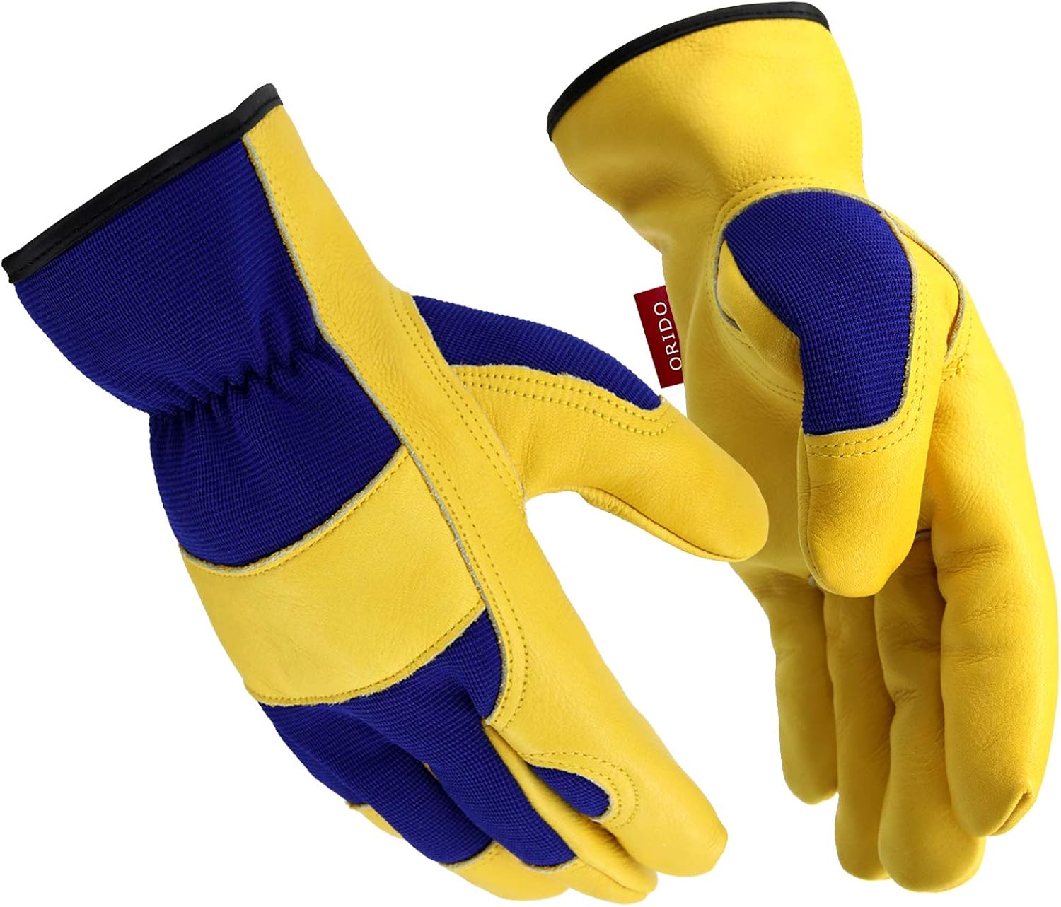 Men’s Leather Work Gloves, Gardening Gloves for Yard