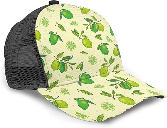 Amazon 帽子 キャップ レモン 柄 ライム 柄 小顔効果 野球帽 ランニングキャップ おしゃれ 春 夏 秋冬 運動 スポーツ ハット ベースボールキャップ 熱中症予防 日焼け防止 持ち運びやすい 登山 ハイキング 服 ファッション小物 通販