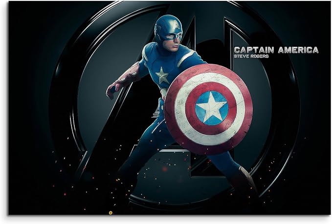 Kult Captain America Wandbild 120x80cm XXL Bilder und Kunstdrucke auf