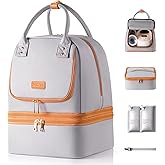NCVI Breast Pump Bag for Spectra S1/S2, Breast Milk Cooler Travel Bag with Ice Pack, Double Layer Removable Breast Pump Backpack for Working Moms, Insulated Cooler Bag for Bottle & Nursing Essentials