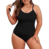 Zando Women Plus Size Bathing Suit Tummy Control Womens Swimsuits Cheeky One Piece Swimsuits Vintage Swimwear Bathing Suit