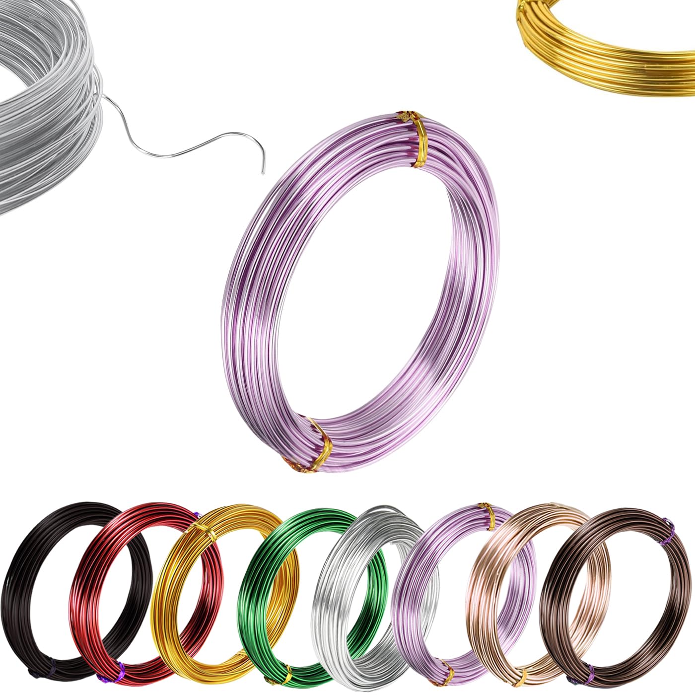 30m Pink Aluminum Craft Wire 2mm 12 Gauge,Thick Crafting Bendable Sculpting Copper Wires,Weaving Wrapping Florist Metal Wire for Jewellery Making,Modelling,Bead Floral Making Skeleton Wires