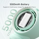 JISULIFE Stroller Fan Bladeless Safe Turbine Air Turbo Night Light Green view 3
