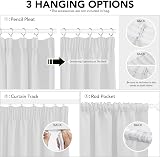 Deconovo Super Soft Thermal Blackout Curtains 90x90 Silver Grey 1 Pair view 3