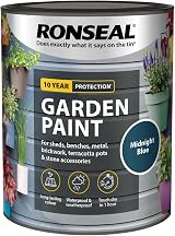 Ronseal Garden Paint Midnight Blue 750ml Waterproof Cracking view 4