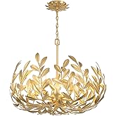 Crystorama Broche 5 Light Antique Gold Chandelier