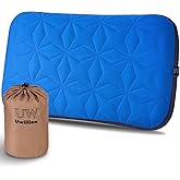 UWILLION Camping Pillow with Removable Cover Large Size 24" x 15" - Ultralight Inflatable Pillow for Camping Lightweight, Ergonomic and Washable for Camping, Hiking, and Travel Blue