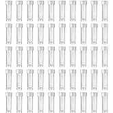 50Pcs 5ml Plastic Sample Bottle Vial Storage Container for Laboratory Lab | Containers Empty Bottles with Screw Caps and Graduated