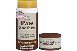 Natural Dog Company Paw Soother Balm & Wax 2 oz Stick – Nourishing Paw Care with Coconut & Hempseed Oils + Calendula – Soothes Dry, Cracked Pads – Lick-Safe & Weather Protective