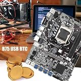 Vklopdsh B75 BTC Mining Motherboard 8xUSB3.0 LGA1155 2xDDR3 2xSATA3 CPU Fan view 6