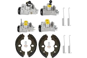 ISEYEC Front Left or Right Brake Wheel Cylinders Shoes Kit All 4 for Honda TRX350/400/500/650 FourTrax Rancher 350/400 Foreman 500 Rincon 600, Replace for 45310-HN2-006 45330-HN2-006 45350-HN5-N01