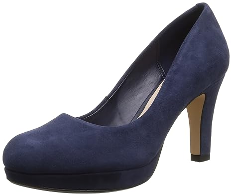 clarks navy suede court shoes