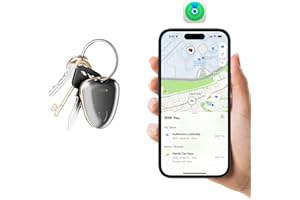 Novzix find my Key Tracker S9,Work with Apple Find My,Bluetooth Trackers and Key Finder,Replaceable Battery,Waterproof,Locator for Keys, Bags, Wallets, Luggage(Android Not Supported) (S9 Gray 1Pack)