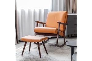 Okeysen Rocking Chair Nursery with Ottoman, Comfy Glider Chair for Nursery,Upholstered Rocker Chair Nursing Chair with Footrest,Mid Century Modern Accent Armchair for Nursery Bedroom Living Room