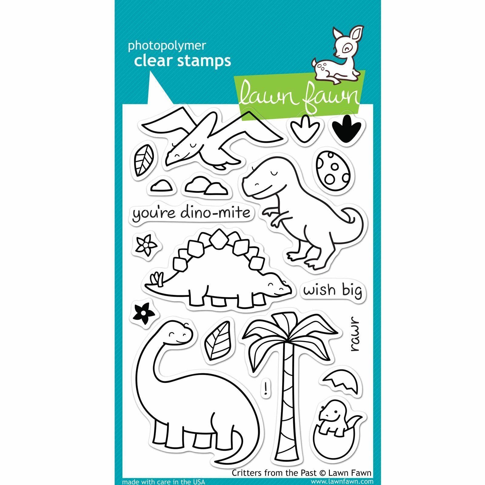 Lawn Fawn Clear Stamps 4"X6"-Critters From The Past