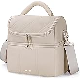 Vuudh Insulated Lunch Bags for Women, Quilted Lunch Box, Lightweight Puffy Padded Waterproof Lunch Tote, Reusable Lunch Cooler bag for Work Picnic Travel