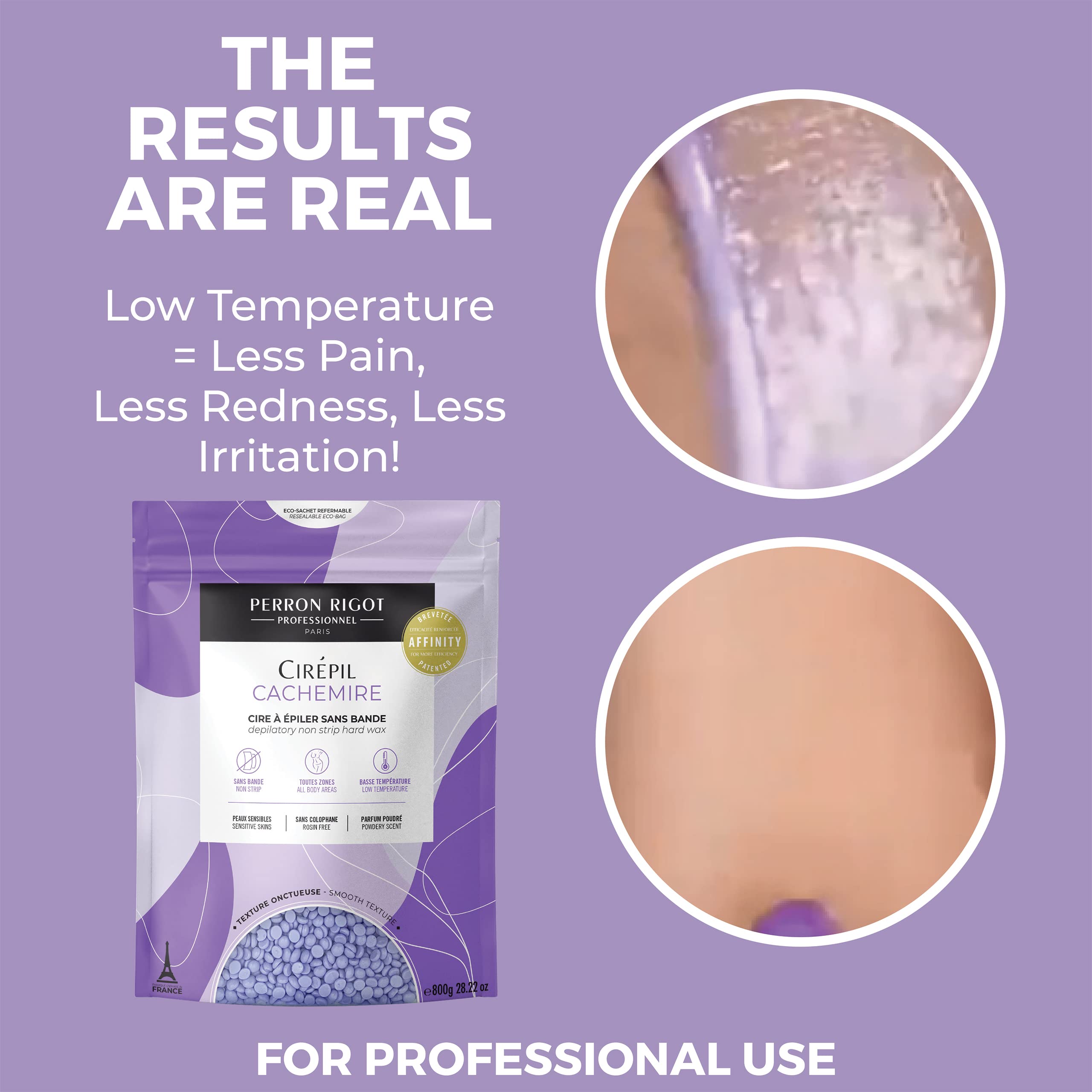 Cirepil Cachemire - 800g / 28.22 oz Beads Bag - Dermatologist Tested, Allergen-Free - Perfect for Sensitive Skin, Intimate Areas or Beginners - Cashmere Wax Beads