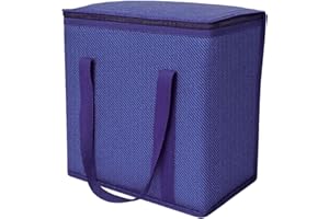 DURASACK Medium Insulated Food Delivery Bag – 13"x7"x13" Reusable Thermal Tote for Hot & Cold Meals – Portable, Foldable Meal Carrier for Takeout, Grocery, and Personal Use