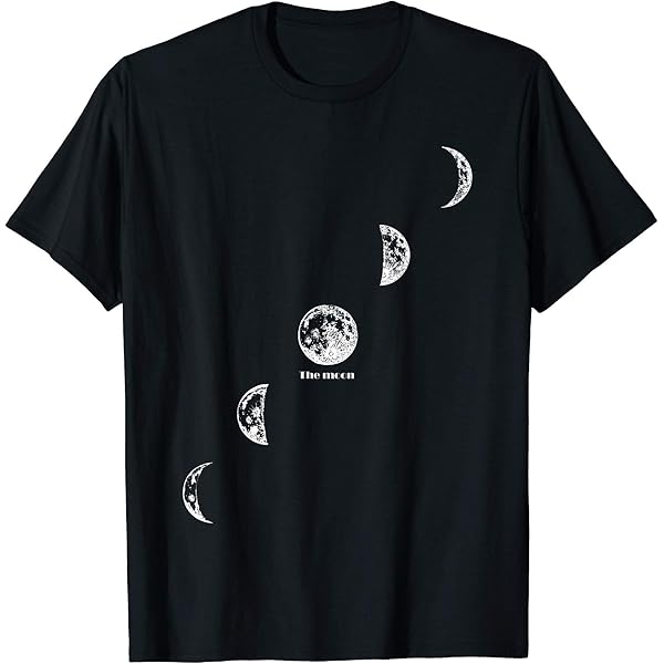 Amazon.com: The Moon - la Lune - moon phases T-Shirt : Clothing