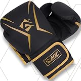 AQF Boxing Gloves Kids Adults Training Muay Thai 6oz-16oz Gold 4oz view 8