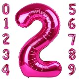 Number Balloon 40 Inch Hot Pink Birthday