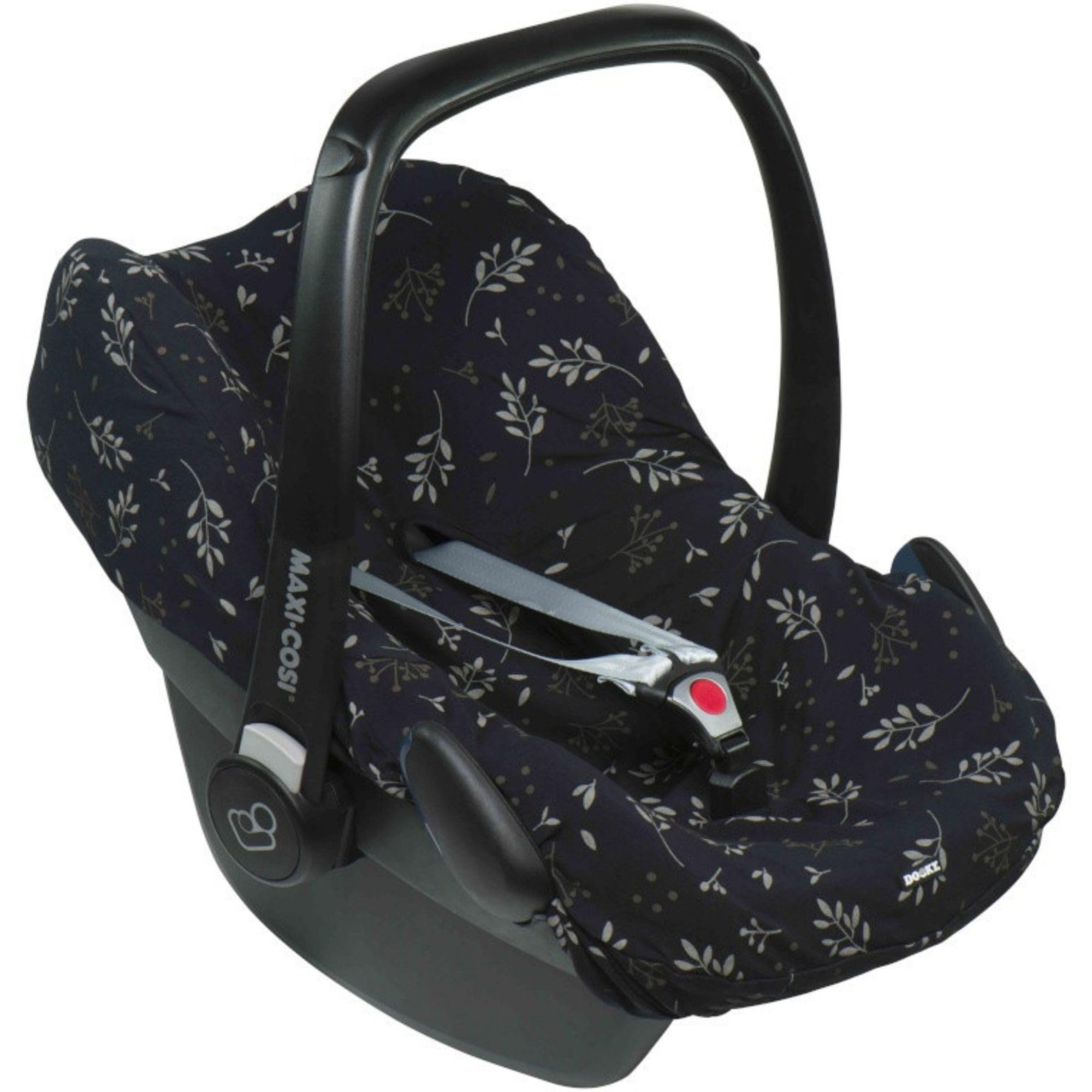 Dooky Seat Cover/Protector, Universal Size, Fits Most Baby Car Seats with 3- and 5-Point Belt System, 95 Percent Cotton, 5 Percent Lycra, Easy to Install and Wash, Group 0+ yr, Beige Romantic Leaves