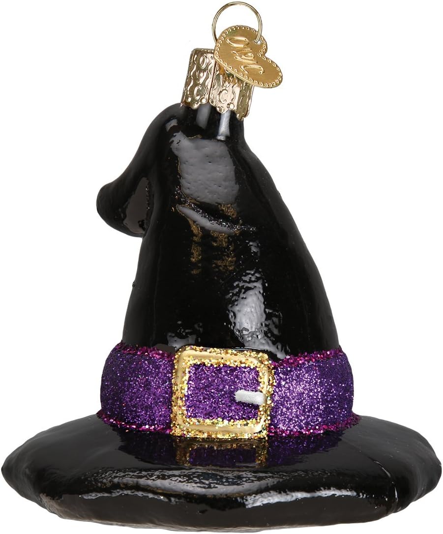 Ornaments - Old World Christmas Ornaments: Halloween Decorations Glass Blown Ornaments for Christmas Tree, Witch's Hat
