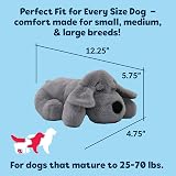 Snuggle Puppy Original Heartbeat Toy for Dogs Gray - Anxiety Calming Aid view 2