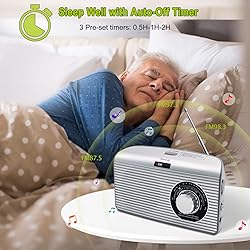 DreamSky Portable AM FM Radio with Sleep Timer