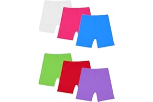 RUISITA Resinta 6 Pack Toddler Girls Biker Shorts Solid Bike Cartwheel Shorts Kids Under Dress Dance Safety Shorts