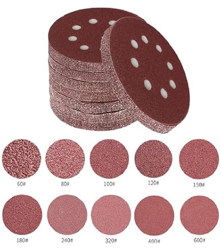 Benchmark Abrasives 5 Inch Hook & Loop Sanding Discs - 1000 Grit Ceramic, 50 Pack, For Orbital Sanders