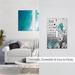Farm Teal Daisy Floral Bible Verse Inspirational