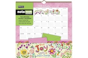 WELLS STREET BY LANG WSBL Simple Inspirations 2026 Note Nook Wall Calendar – 12-Month Organizer Calendar with Dual Storage Pockets, Uplifting Inspirational Art by Debi Hron, 12″ × 12.125″