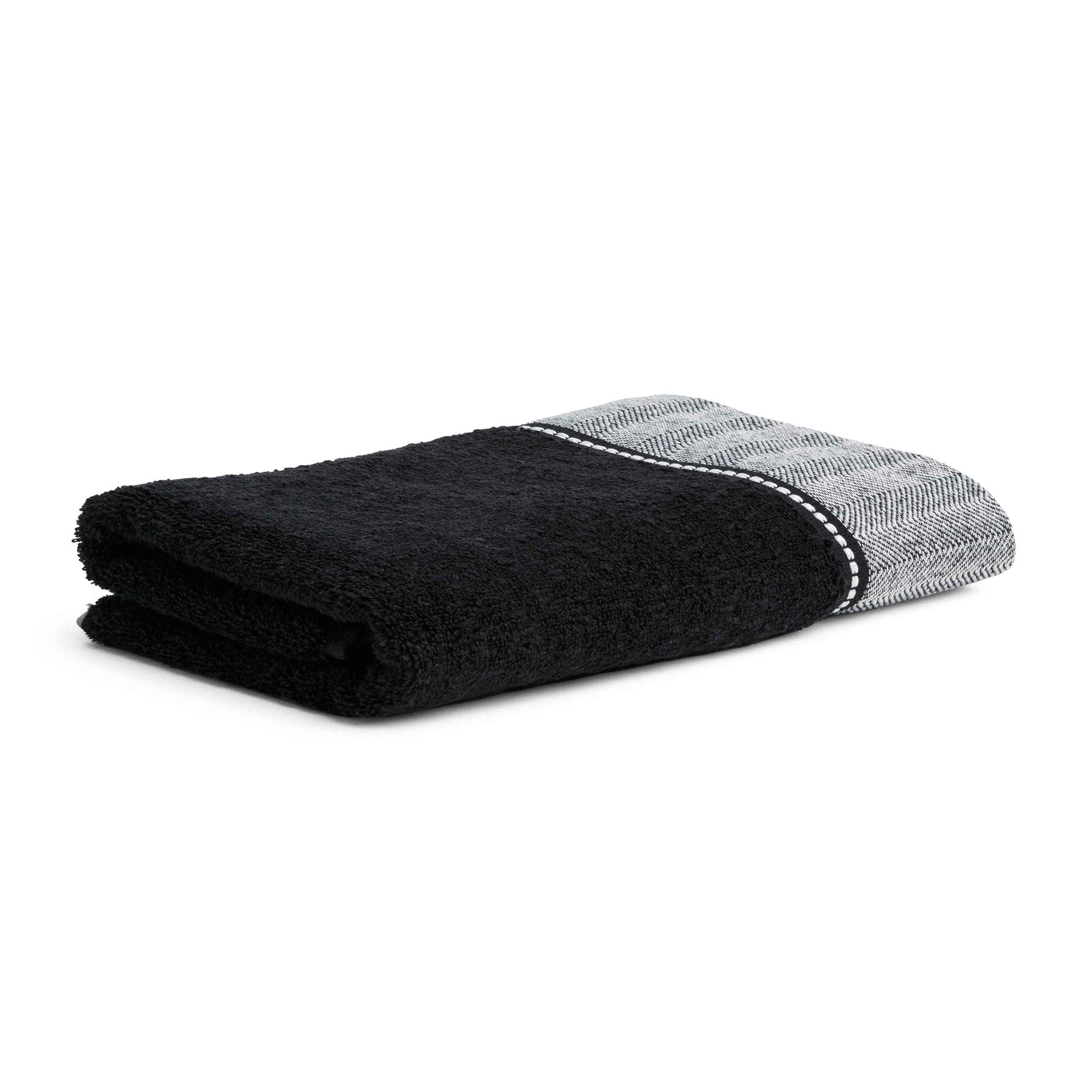 möve Bath Towel, 85% Baumwolle / 10% Viskose aus Bambus-Zellstoff / 5% Leinen Black, 80 x 150 cm